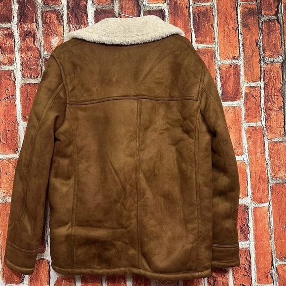 Zara Brown Faux Shearling Jacket Size Small. Oversized. - Picture 3 of 5